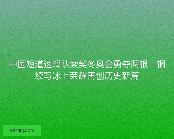 中国短道速滑队索契冬奥会勇夺两银一铜续写冰上荣耀再创历史新篇 中国短道速滑队索契冬奥会勇夺两银一铜续写冰上荣耀再创历史新篇
