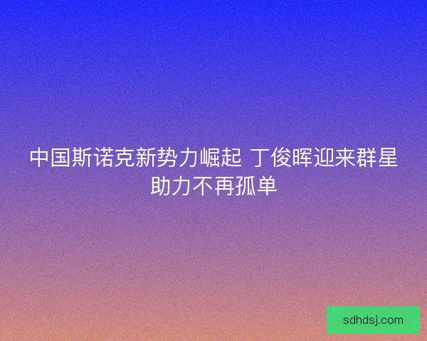 中国斯诺克新势力崛起 丁俊晖迎来群星助力不再孤单